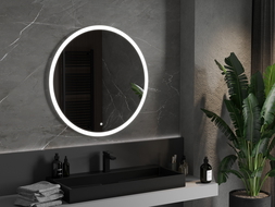 Mexen Oro zrkadlo do kúpeľne podsvietené, okrúhle 90 cm, LED 6000K, proti zahmlievaniu - 9824-090-090-611-00