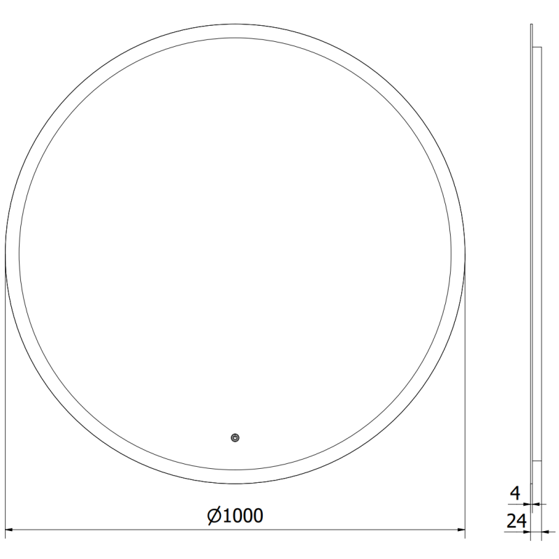 Mexen Oro zrkadlo s podsvietením, okrúhle 100 cm, LED 6000K, proti zahmlievaniu - 9824-100-100-611-00