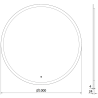 Mexen Oro osvetlené zrkadlo, okrúhle 100 cm, LED 6000K, antivlaha - 9824-100-100-611-00