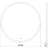 Mexen Oro zrkadlo s podsvietením, okrúhle 100 cm, LED 6000K, proti zahmlievaniu - 9824-100-100-611-00