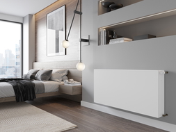 Mexen Flat CF33 panelový radiátor 900 x 400 mm, bočné pripojenie, 1200 W, biely - W433F-090-040-00