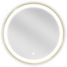 Mexen Esso kúpeľňové podsvietené zrkadlo, okrúhle 60 cm, LED 6000K, protihmla, zlatý rám - 9825-060-060-611-50
