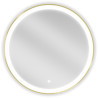 Mexen Esso kúpeľňové zrkadlo podsvietené, okrúhle 70 cm, LED 6000K, anti-pára, zlatý rám - 9825-070-070-611-50