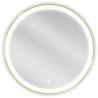 Mexen Esso zrkadlo kúpeľňové s podsvietením, okrúhle 70 cm, LED 6000K, proti zahmlievaniu, zlatý rám - 9825-070-070-611-50