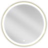 Mexen Esso okrúhle kúpeľňové zrkadlo s podsvietením, 80 cm, LED 6000K, proti zahmlievaniu, zlatý rám - 9825-080-080-611-50