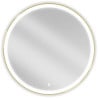 Mexen Esso podsvietené kúpeľňové zrkadlo, okrúhle 90 cm, LED 6000K, protirose, zlatý rám - 9825-090-090-611-50
