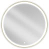 Mexen Esso podsvietené okrúhle zrkadlo do kúpeľne 100 cm, LED 6000K, proti zahmlievaniu, zlatý rám - 9825-100-100-611-50