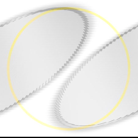 Mexen Loft okrúhle zrkadlo do kúpeľne 30 cm, zlatý rám - 9850-030-030-000-50