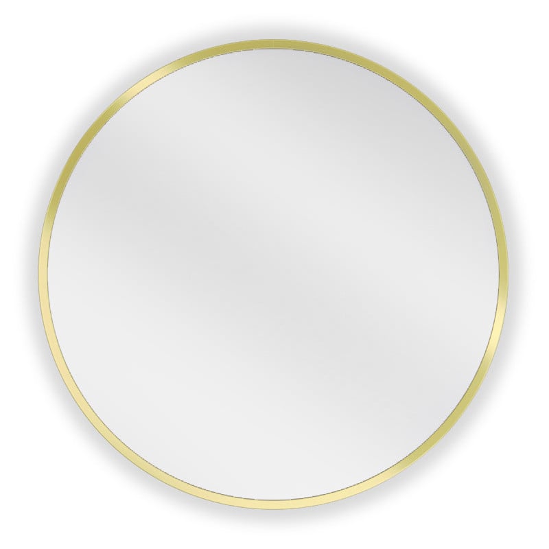 Mexen Loft okrúhle kúpeľňové zrkadlo 40 cm, zlatý rám - 9850-040-040-000-50