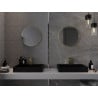 Mexen Loft okrúhle kúpeľňové zrkadlo 40 cm, zlatý rám - 9850-040-040-000-50
