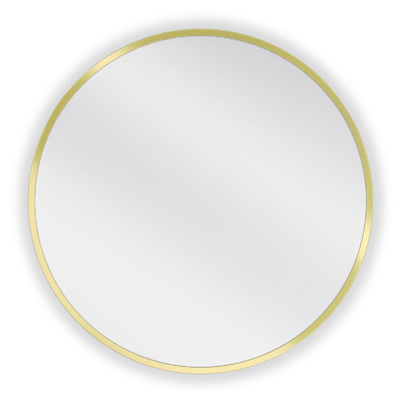 Mexen Loft okrúhle kúpeľňové zrkadlo 45 cm, zlatý rám - 9850-045-045-000-50