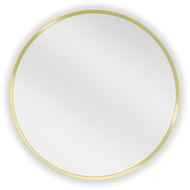 Mexen Loft okrúhle kúpeľňové zrkadlo 45 cm, zlatý rám - 9850-045-045-000-50