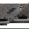 Mexen Loft okrúhle kúpeľňové zrkadlo 45 cm, zlatý rám - 9850-045-045-000-50