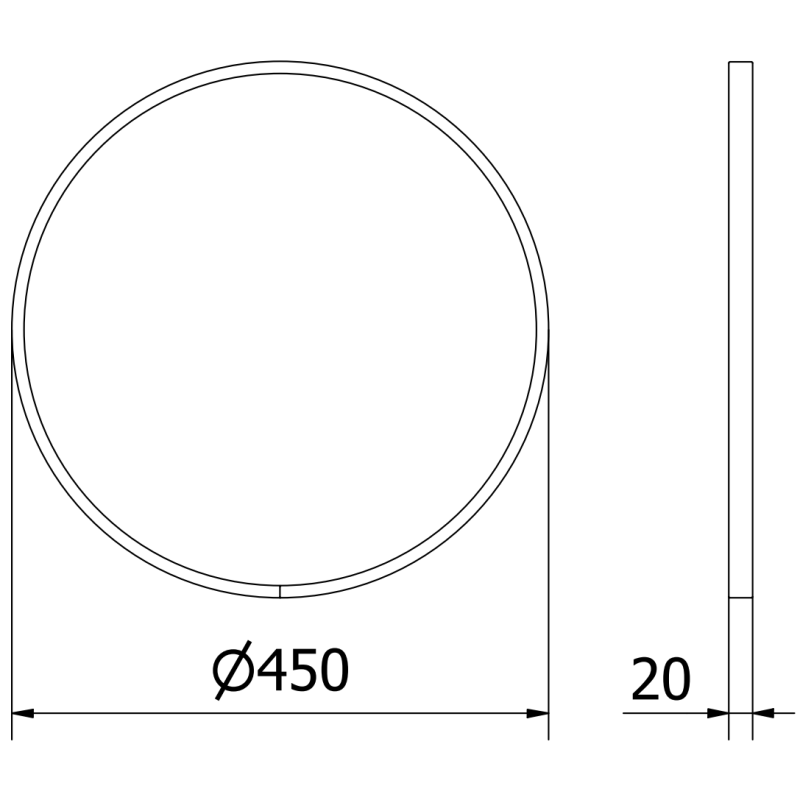 Mexen Loft okrúhle zrkadlo do kúpeľne 45 cm, zlatý rám - 9850-045-045-000-50