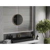 Mexen Loft okrúhle zrkadlo do kúpeľne 50 cm, zlatý rám - 9850-050-050-000-50