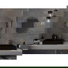 Mexen Loft okrúhle kúpeľňové zrkadlo 60 cm, zlatý rám - 9850-060-060-000-50