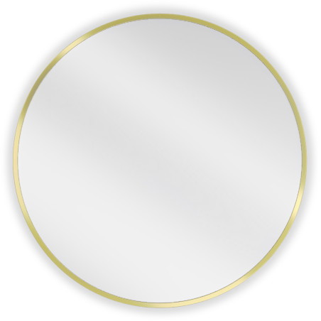 Mexen Loft okrúhle kúpeľňové zrkadlo 65 cm, zlatý rám - 9850-065-065-000-50