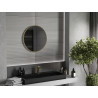Mexen Loft okrúhle kúpeľňové zrkadlo 65 cm, zlatý rám - 9850-065-065-000-50