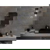 Mexen Loft okrúhle kúpeľňové zrkadlo 85 cm, zlatý rám - 9850-085-085-000-50