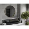 Mexen Loft okrúhle kúpeľňové zrkadlo 90 cm, zlatý rám - 9850-090-090-000-50