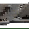 Mexen Loft okrúhle kúpeľňové zrkadlo 90 cm, zlatý rám - 9850-090-090-000-50