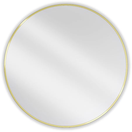 Mexen Loft okrúhle kúpeľňové zrkadlo 95 cm, zlatý rám - 9850-095-095-000-50