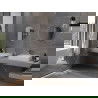 Mexen Loft okrúhle zrkadlo do kúpeľne 50 cm, rám inox - 9850-050-050-000-10