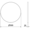Mexen Loft okrúhle kúpeľňové zrkadlo 50 cm, rám inox - 9850-050-050-000-10