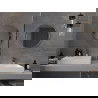 Mexen Loft okrúhle zrkadlo do kúpeľne 60 cm, rám inox - 9850-060-060-000-10