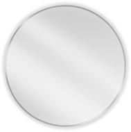 Mexen Loft okrúhle kúpeľňové zrkadlo 80 cm, inox rám - 9850-080-080-000-10