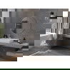 Mexen Loft okrúhle kúpeľňové zrkadlo 80 cm, rám inox - 9850-080-080-000-10
