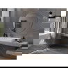 Mexen Loft okrúhle kúpeľňové zrkadlo 100 cm, rám inox - 9850-100-100-000-10