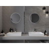 Mexen Loft kúpeľňové zrkadlo okrúhle 30 cm, biely rám - 9850-030-030-000-20