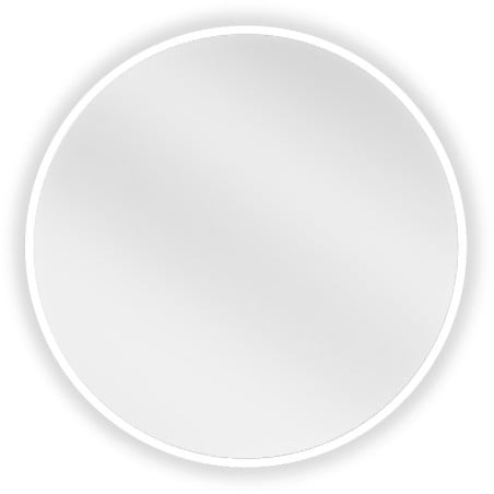 Mexen Loft kúpeľňové zrkadlo okrúhle 50 cm, biely rám - 9850-050-050-000-20