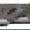 Mexen Loft okrúhle kúpeľňové zrkadlo 60 cm, biely rám - 9850-060-060-000-20