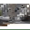 Mexen Loft okrúhle kúpeľňové zrkadlo 60 cm, biely rám - 9850-060-060-000-20
