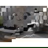 Mexen Loft okrúhle kúpeľňové zrkadlo 40 cm, čierny rám - 9850-040-040-000-70