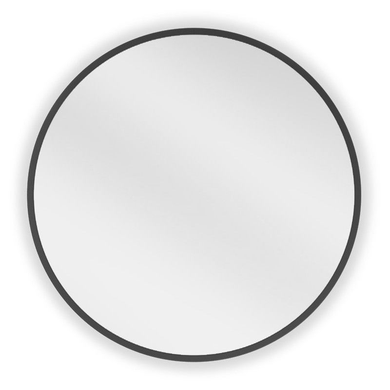 Mexen Loft okrúhle kúpeľňové zrkadlo 45 cm, čierny rám - 9850-045-045-000-70
