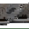 Mexen Loft okrúhle kúpeľňové zrkadlo 45 cm, čierny rám - 9850-045-045-000-70