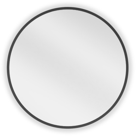 Mexen Loft kúpeľňové okrúhle zrkadlo 50 cm, čierny rám - 9850-050-050-000-70