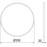 Mexen Loft okrúhle kúpeľňové zrkadlo 55 cm, čierny rám - 9850-055-055-000-70