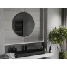 Mexen Loft okrúhle kúpeľňové zrkadlo 85 cm, čierny rám - 9850-085-085-000-70