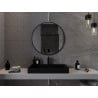 Mexen Loft okrúhle zrkadlo do kúpeľne 85 cm, čierny rám - 9850-085-085-000-70