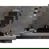 Mexen Loft okrúhle kúpeľňové zrkadlo 90 cm, čierny rám - 9850-090-090-000-70