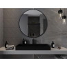 Mexen Loft kúpeľňové okrúhle zrkadlo 100 cm, čierny rám - 9850-100-100-000-70