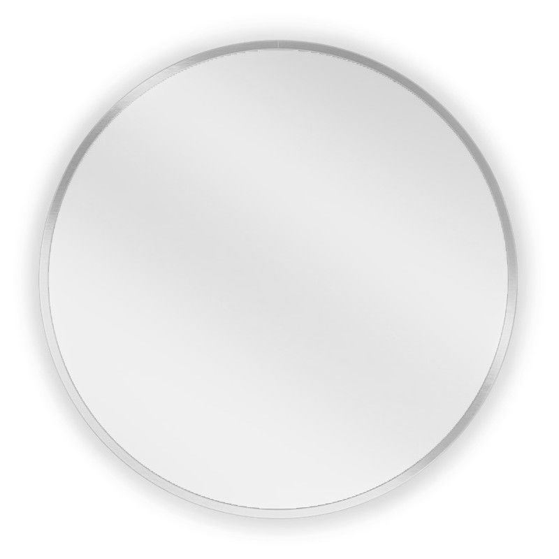 Mexen Loft zrkadlo okrúhle 40 cm, rám inox - 9850-040-040-000-10