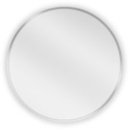 Mexen Loft okrúhle kúpeľňové zrkadlo 40 cm, rám inox - 9850-040-040-000-10