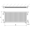 Mexen CV11 radiator s doskovým rozmery 300 x 600 mm, dolné pripojenie, 293 W, antracit - W611-030-060-66