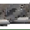 Mexen Loft okrúhle kúpeľňové zrkadlo 70 cm, rám inox - 9850-070-070-000-10