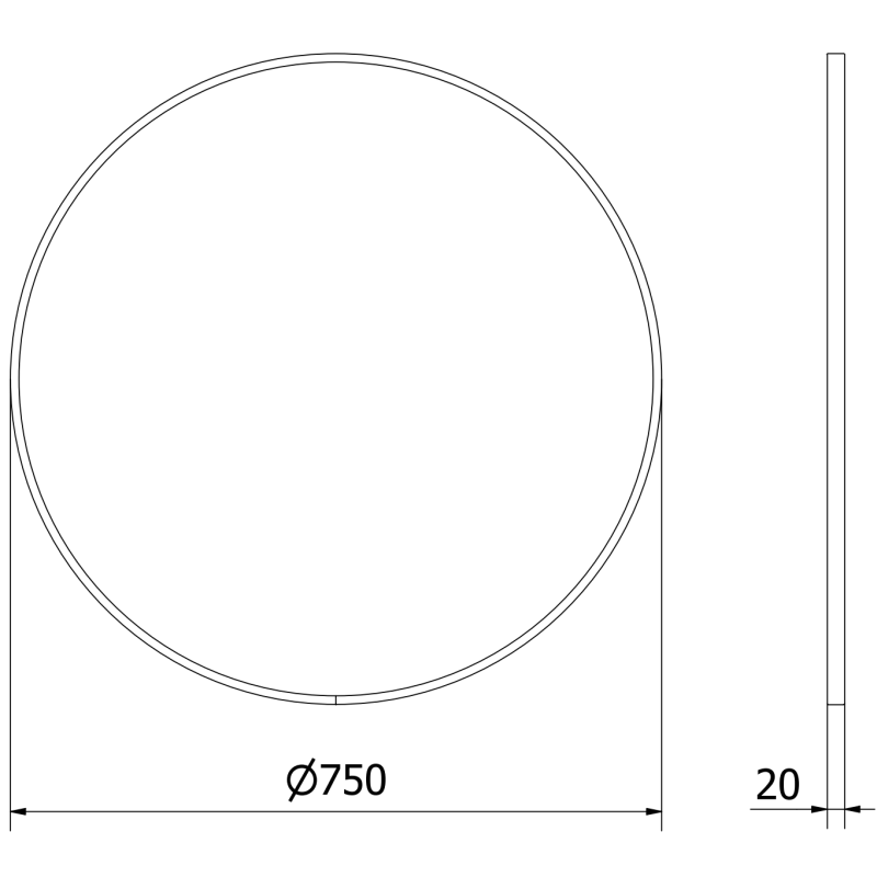 Mexen Loft okrúhle zrkadlo do kúpeľne 75 cm, zlatý rám - 9850-075-075-000-50